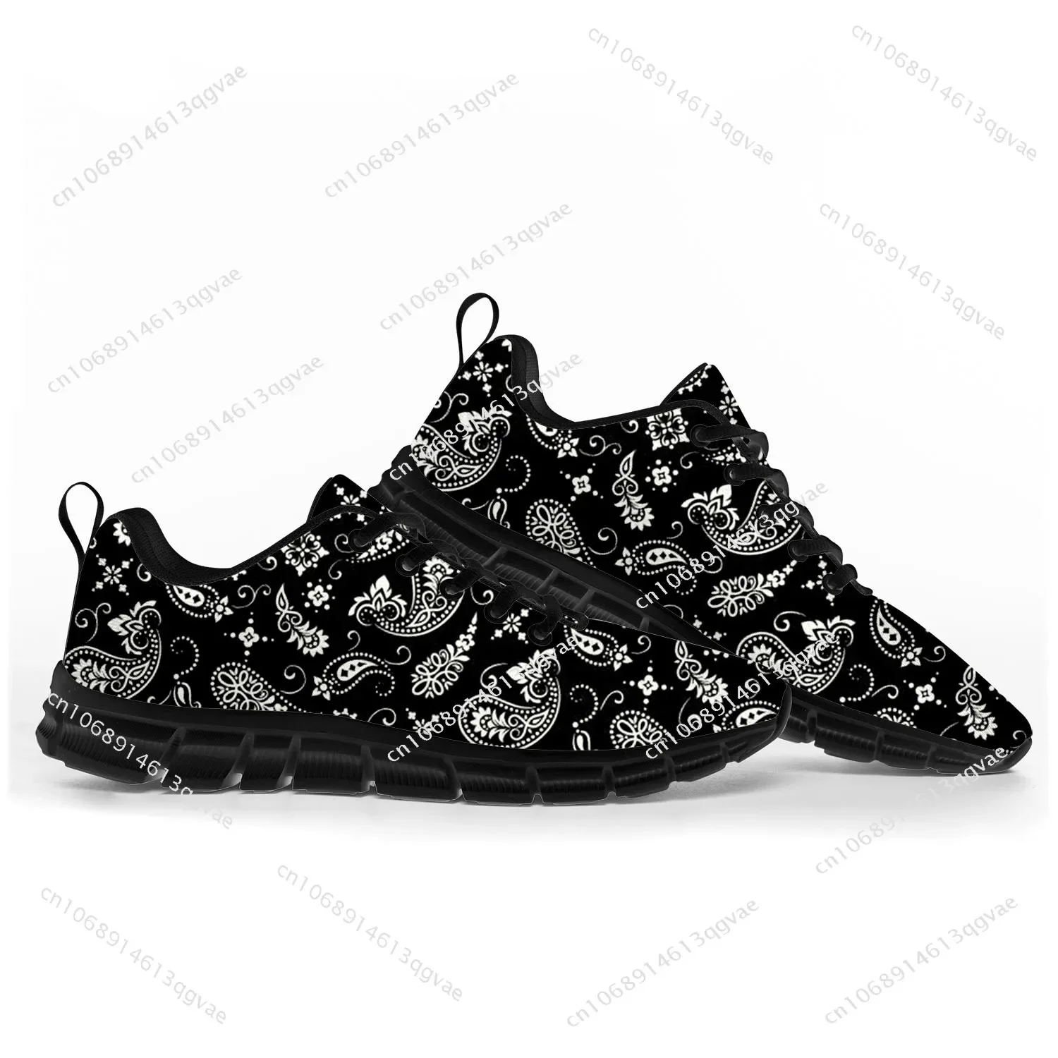 

Paisley Print Sports Shoes Mens Womens Teenager Kids Children Customized Sneakers Tailor Made Shoe High Quality Couple Black