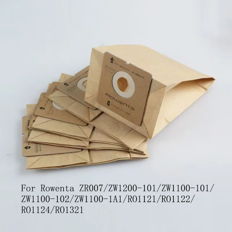 5pcs Rowenta Vacuum Cleaner Accessories Dust Bags For Rowenta RO1124/RO1131/132/RO1136/RO1321/RO1336 Disposable Paper Dust Bags