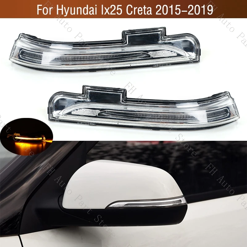 For Hyundai Ix25 Creta 2015-2019 Exterior Rearview Side Mirror Turn Signal Light Indicator Lamp 87623-C9000 87613-C9000