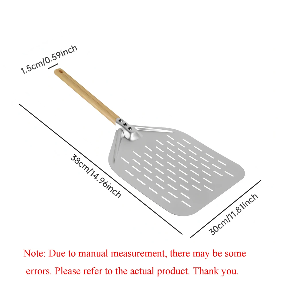 Customizable  Wooden Handle Pizza Peel Non Stick Scoop Baking Homemade Bread Kitchen