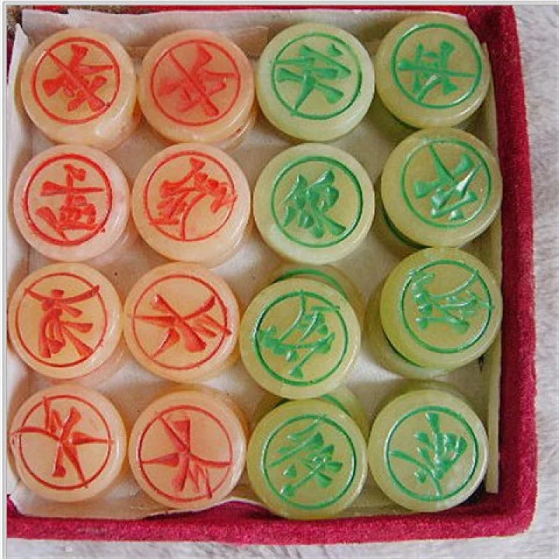 

Yellow jade Natural Jade Chinese Chess Jade Chess Jade Crafts with Box