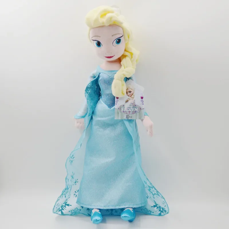2PCS/SET 40-50CM Frozen Anna Elsa Dolls Snow Queen Princess Anna Elsa Doll Toys Stuffed Frozen Plush Kids Toys Birthday Christma