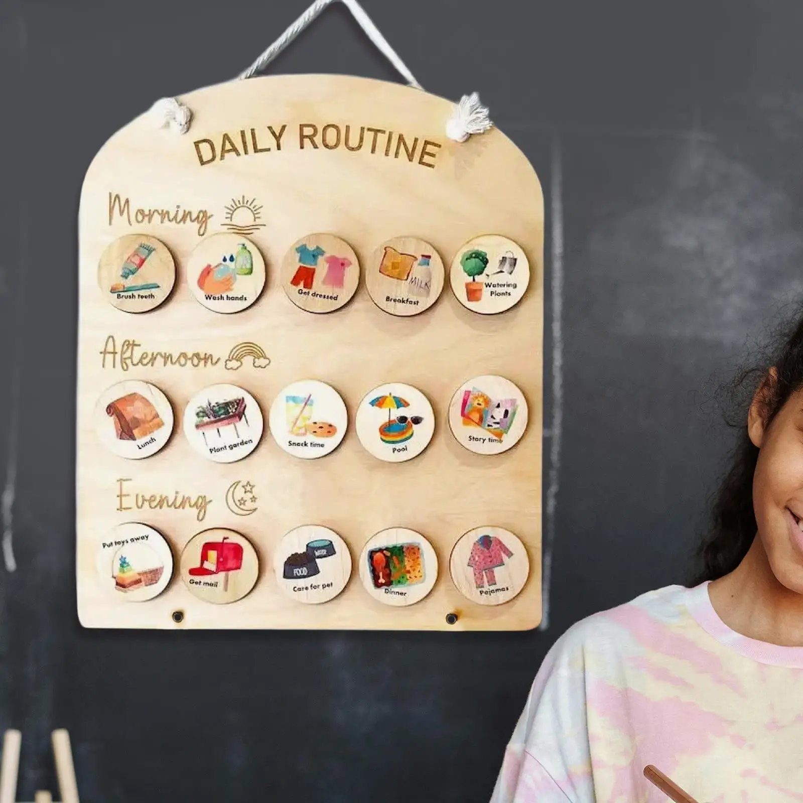 Grafico di routine quotidiano per bambini Tabellone di pianificazione Gestione del tempo Grafico di routine per Natale, Ringraziamento, Capodanno, Regalo prescolare