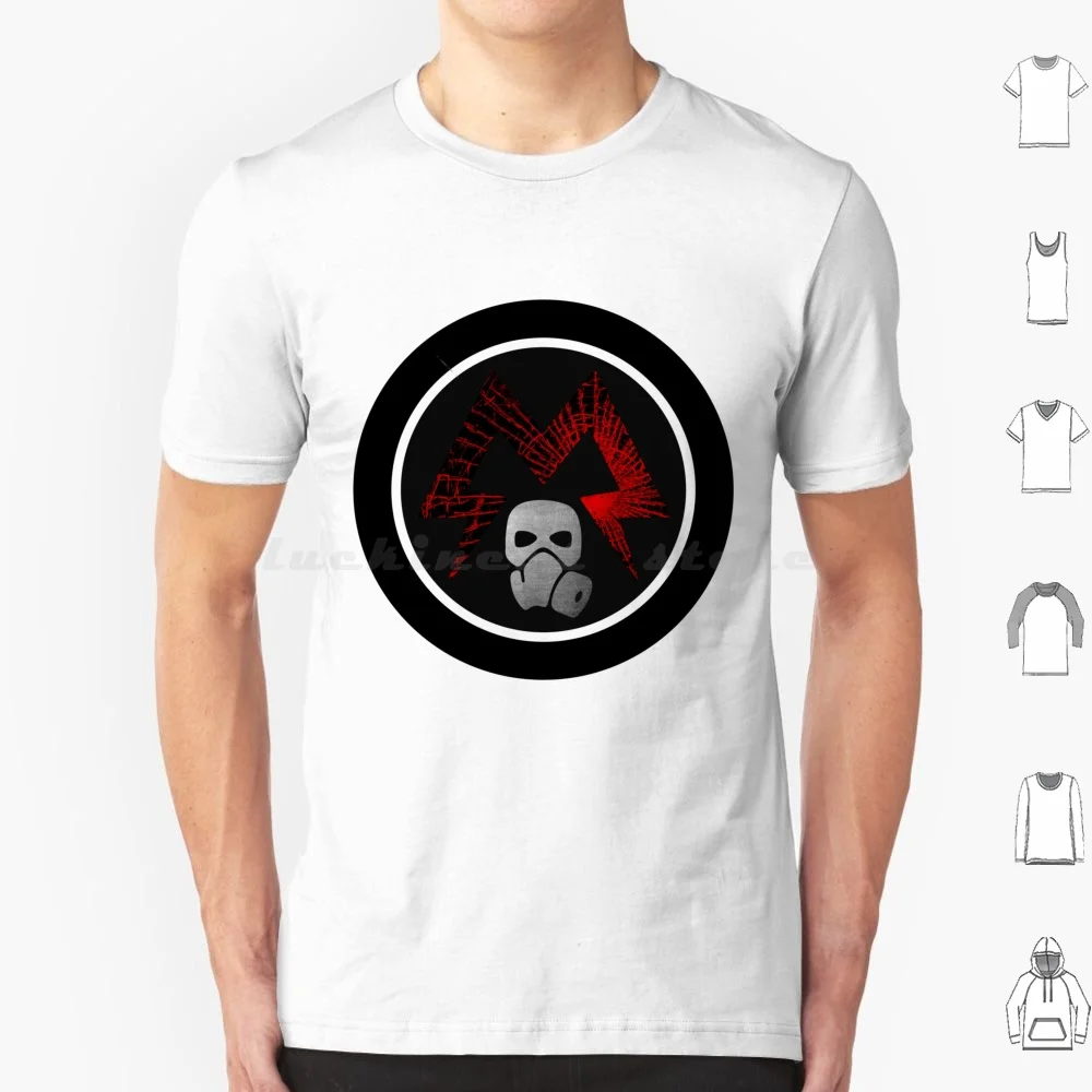 Metro emblema t camisa tamanho grande 100% algodão emblema metro exodus metro 2033 metro última luz exodus última luz círculo vermelho