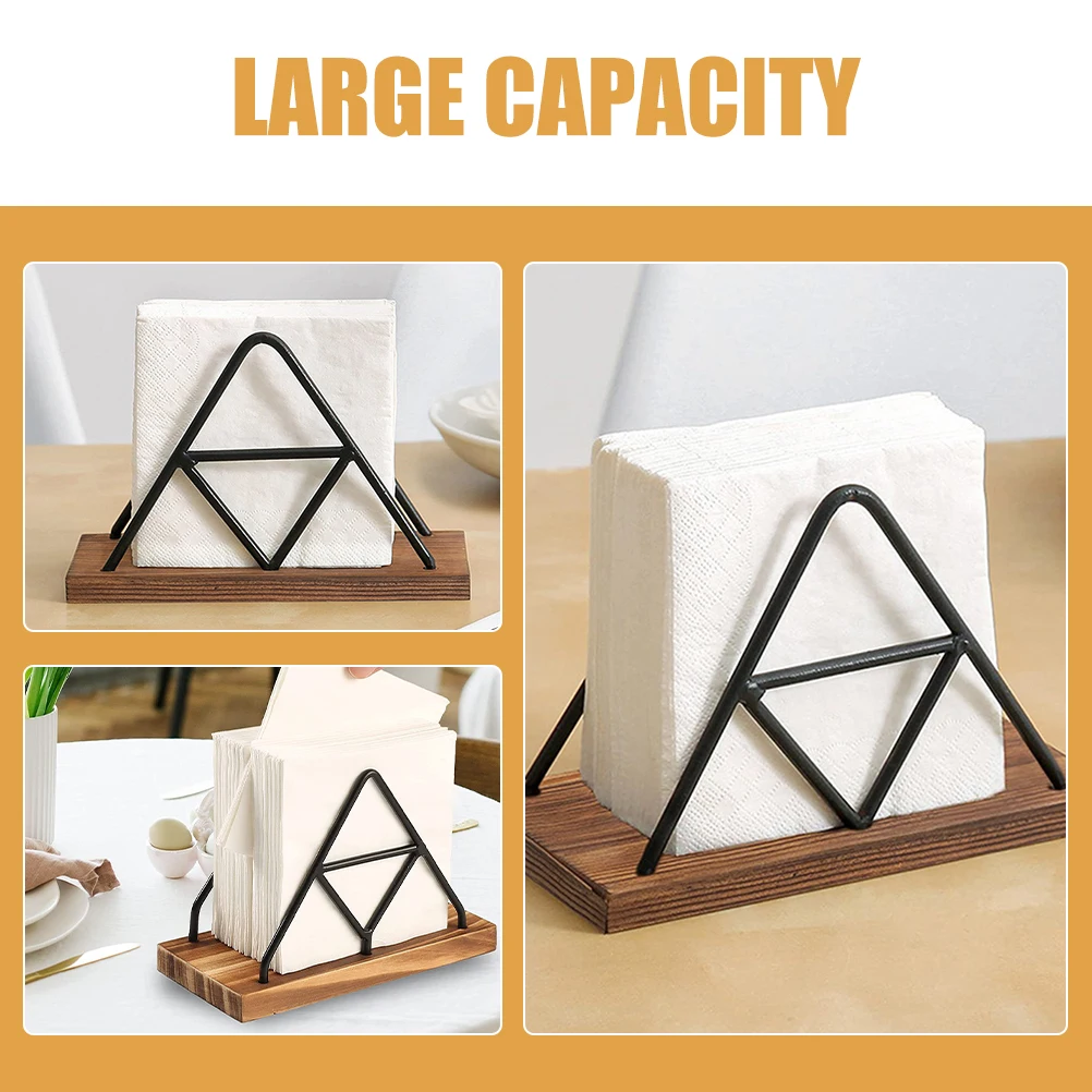 

Napkin Rustic Farmhouse Iron Display Stand for Kitchen Restaurant Decor Iron Napkin Dispenser Black Indoor Dispenser