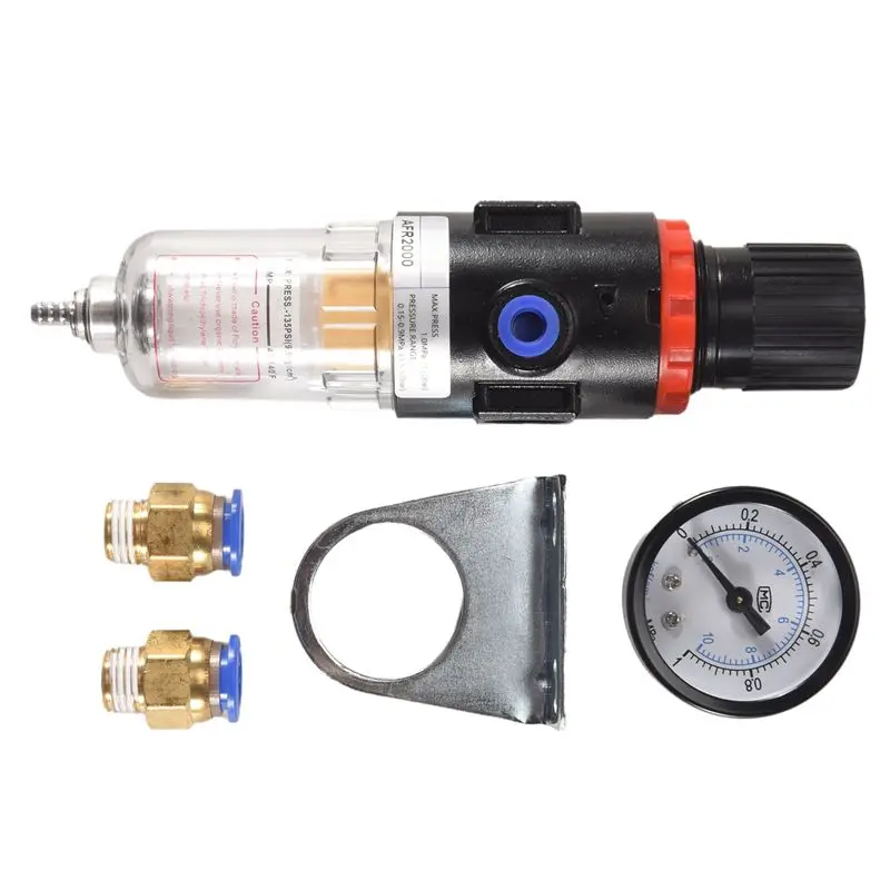 [NEWA64Z!】 Air Filter Pressure Regulator 1/4 Inch AFR2000 Water Separator Air Tool Compressor Filter With 10MM Connector