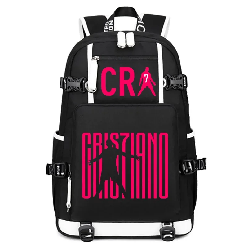 Mochila CR7 Backpacks Boys Girls Bookbag School Bags Cartoon Kids Rucksack Travel Rucksack Shoulder Bag Large Capacity