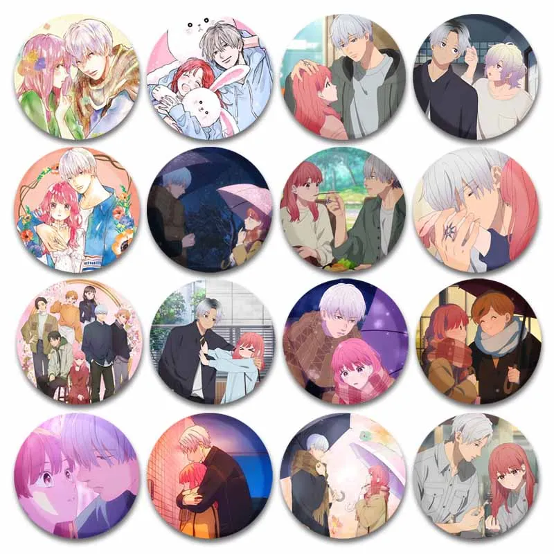 New Anime Character Itsuomi Nagi Yuki Itose Oushi Shin Badge A Sign of Affection Cosplay Brooch Pins Bag Clothing Accessories