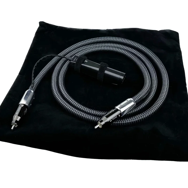 Cabo Coaxial Digital com Sistema de Dissipação de Ruído Hi-end Assinatura Wel Pss Prata Hifi Áudio Rca Subwoofer
