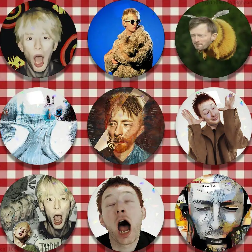

Thom Yorke 32/44/58mm Handmade Pins Round Brooch Badge Backpacks Clothes Jewelry Gifts
