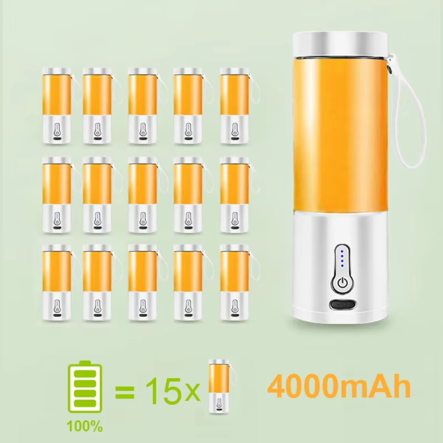 المحمولة عصارة خلاط عصائر USB قابلة للشحن منتج أغذية خلاط فواكه آلة عصارة صغيرة خلاط كوب 530 مللي الحمضيات Xaomi