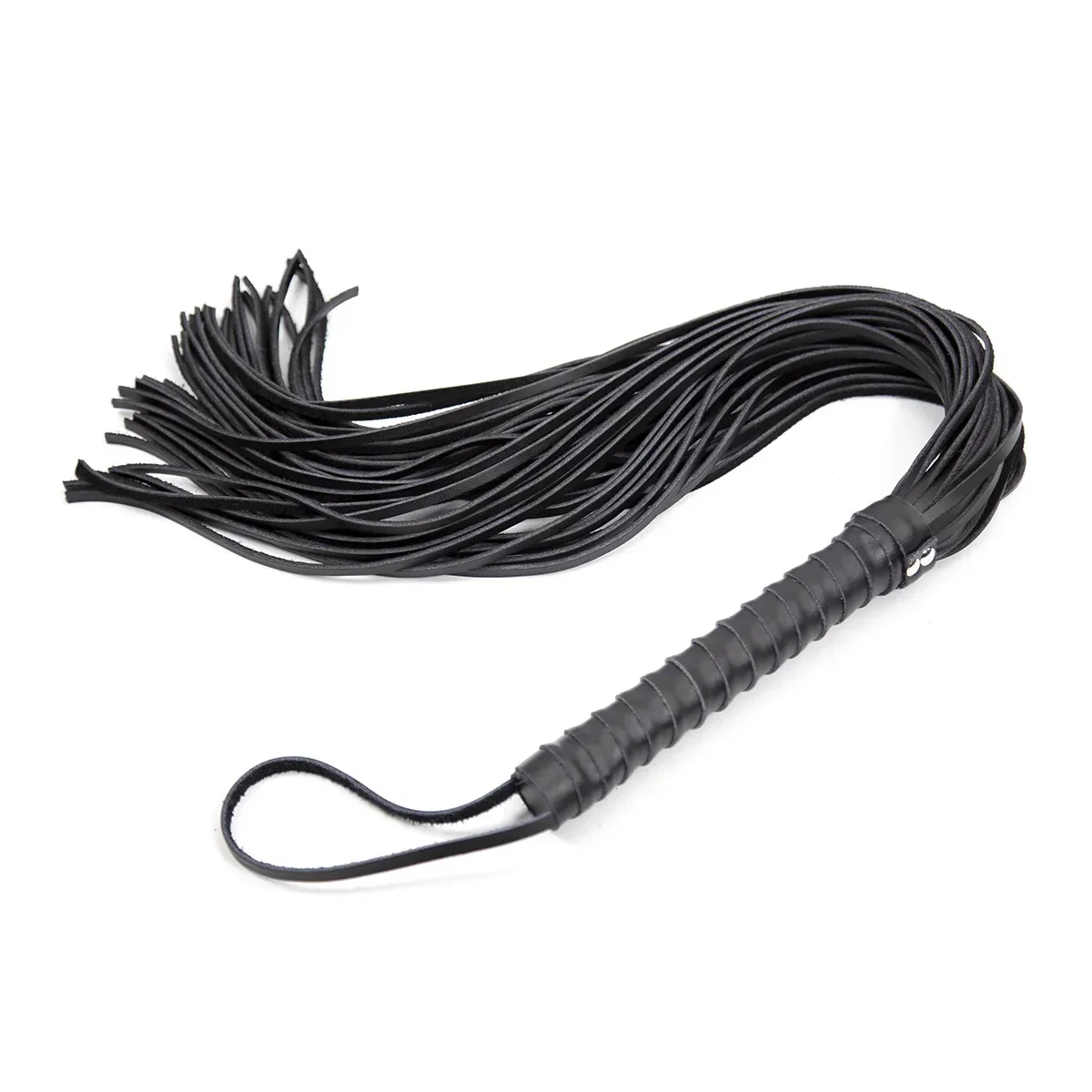 68CM Genuine Leather Tassel Horse Whip With Handle Flogger Equestrian Whips Teaching Training Riding Whips new