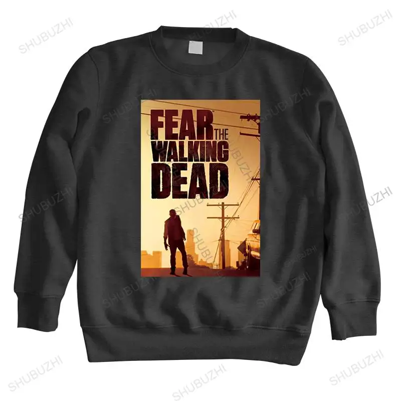 

Horror Drama TV Fear The Walking Dead Men sweatshirt Top AMC Zombie Grimes Camiseta sweatshirts Cotton Print Graphic sweatshirt