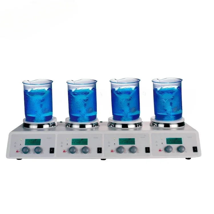 New Design Multi-position Hotplate Magnetic Stirrer Heating Plate with 4 Stirring Positions