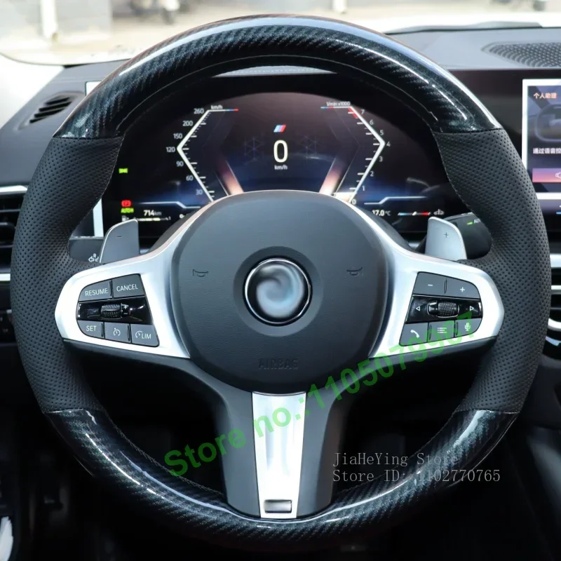 

DIY Hand-Stitched Non-slip Durable PU Leather Car Steering Wheel Cover for BMW 4 5 7 Series X1 x2 i3GT Interior Accessories