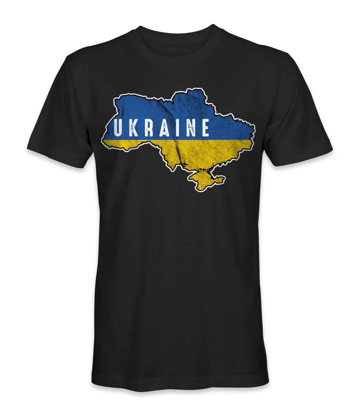 

Ukraine Flag Map T-Shirt 100% Cotton O-Neck Short Sleeve Summer Casual Mens T-shirt Streetwear