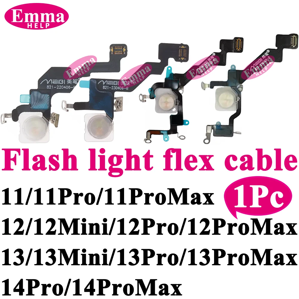1pcs Distance Flash Flex Cable For iPhone 14 Pro Max 13 12 Mini 11 X XS Proximity LED Light Sensor Ambient Flashlight