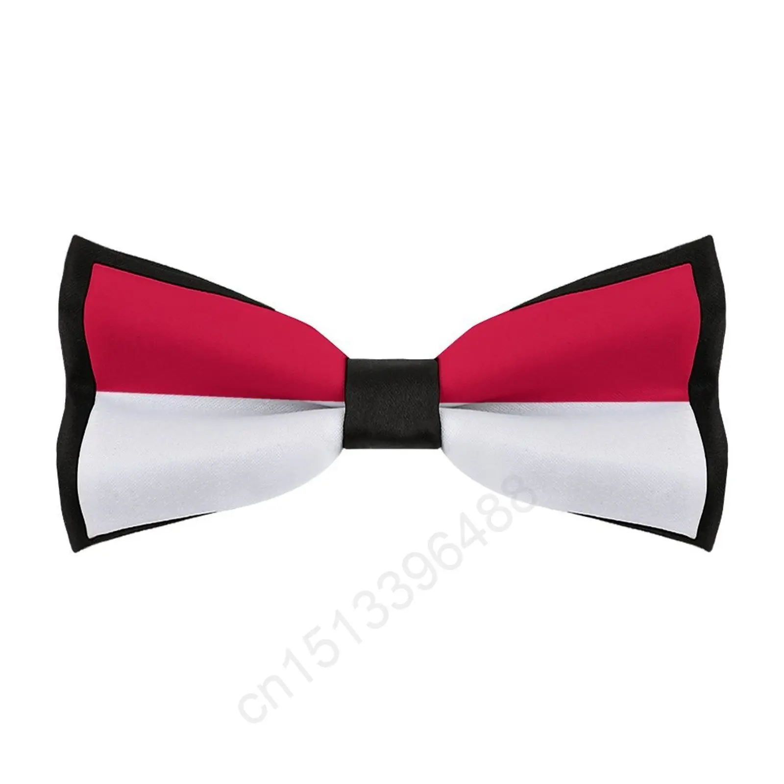 

New Polyester Monaco Flag Bowtie for Men Fashion Casual Men's Bow Ties Cravat Neckwear For Wedding Party Suits Tie