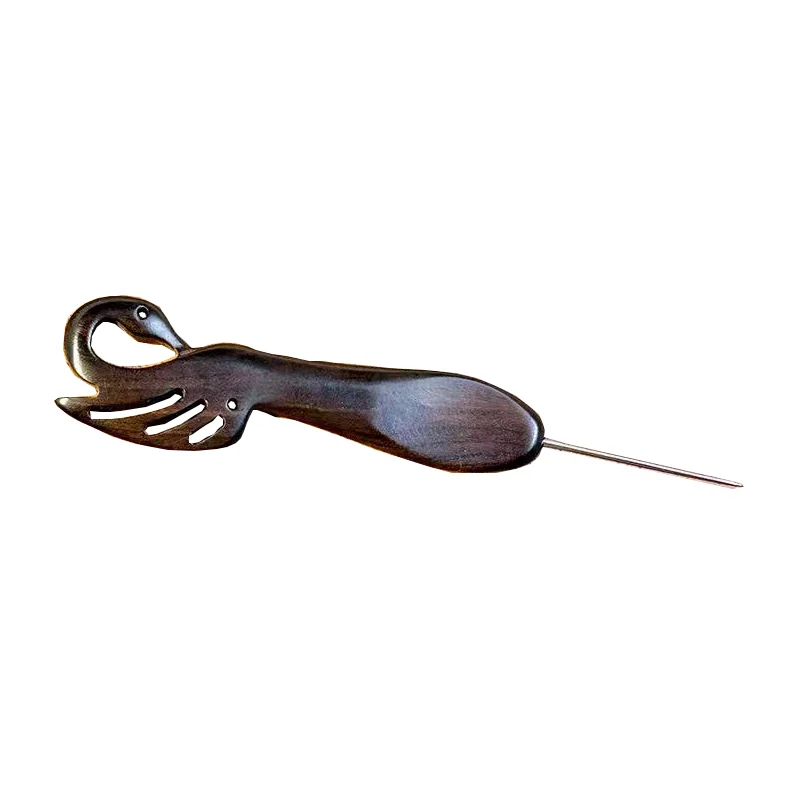 

Fenshi Natural Ebony Short Handle Crochet Hand Polished Upgraded Stainless Steel Needle Knitted Shoes Household Tools