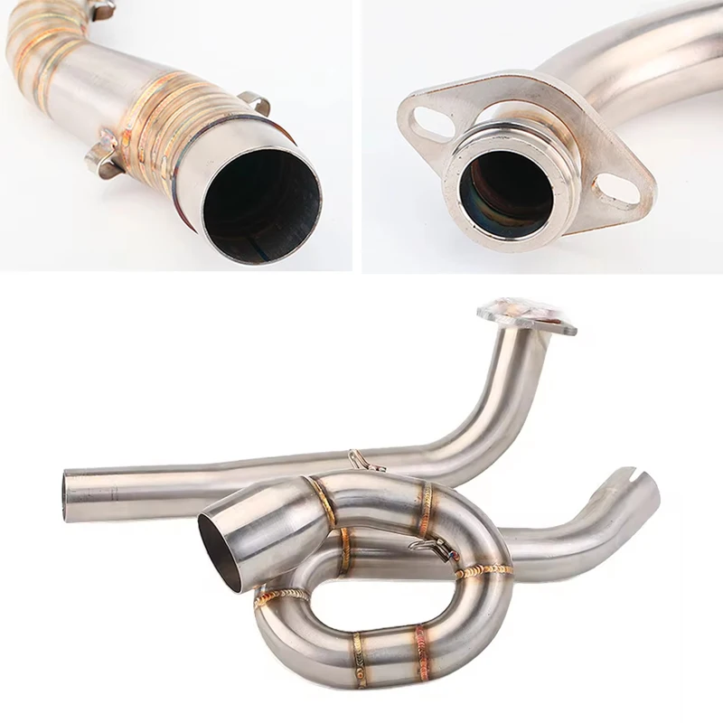 Motorcycle Exhaust for YAMAHA NVX155 Aerox155 Middle Pipe Stainless Steel Modified Muffler Link Pipe Roundabout