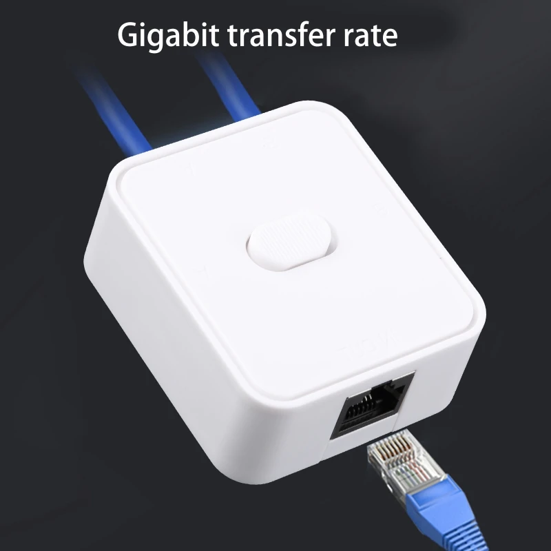 2 Port Desktop Gigabit 10/100 / 1000Mbps Ethernet Adapter RJ45 Ethernet Switcher LAN