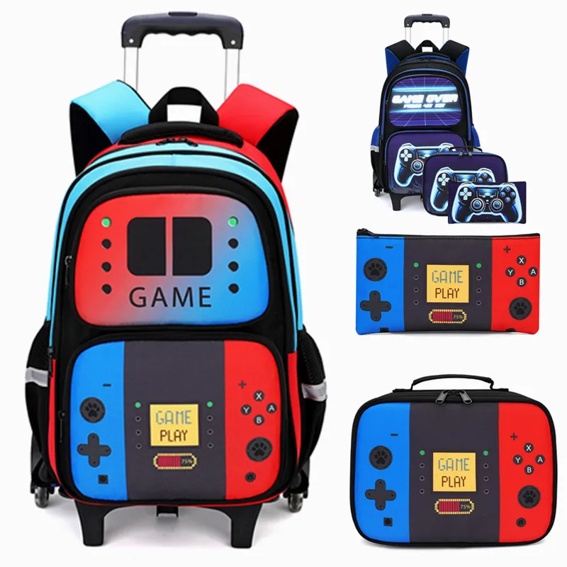kids-school-bag-rolling-backpack-for-boy-wheeled-backpack-school-bag-with-wheels-trolley-bookbag-travel-luggage-with-lunch-bag