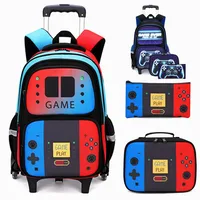 Rolling School Backpack with Wheels and Lunch Bag for Boys – view 1