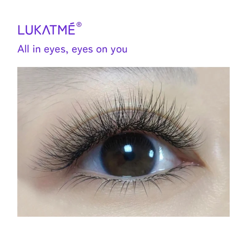 LUKATME 3D W Eyelashes Premade Fans W Shaped Lashes Three Tips Bloom 3D Lash Extensions