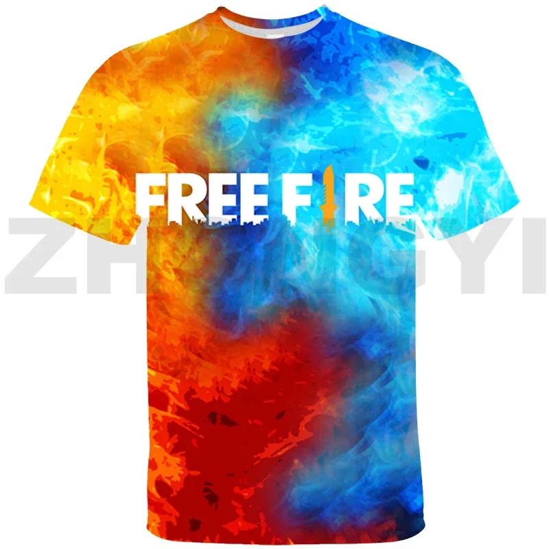 Anime Clothes Free Fire Garena O-Neck T Shirt Kids Free Fire Game Tshirt Men 3D Print Tops Tees Streetwear T-shirt Short Sleeve