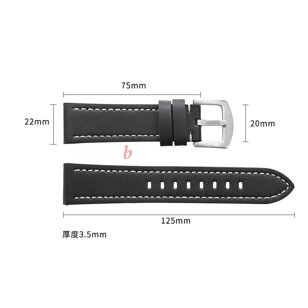 20 مللي متر 22 مللي متر بولي ماتي ماتي الجلود حزام (استيك) ساعة ل أوميغا ل سايكو حزام الرياضة خمر حزام الساعات الرجال النساء الرياضة سوار ل Smartwatch #6