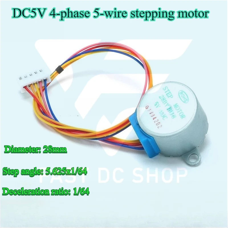 Brand-new DC5V 4-phase 5-wire Stepping Motor 28YBJ-48 Deceleration Stepping Motor