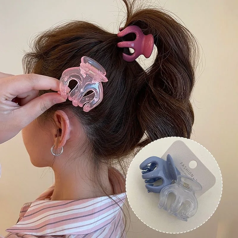 1PC Mini Leuke Haarspeldjes voor Vrouwen Snoep Kleuren Acryl Haarspeldjes Krab Haarspelden Zoete Meisjes Kinderen Mode Haaraccessoires