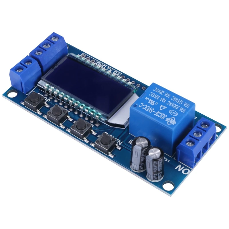 

Micro Usb Digital Lcd Display Time Delay Relay Module Dc 6-30V Control Multifunction Timer Switch Trigger Cycle Module Board