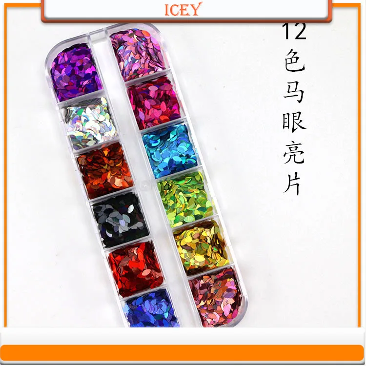 ICEY BEAUTY-Autocollant ultra-fin pour les ongles, poudre d'oignon dorée, motif papillon, pentagramme