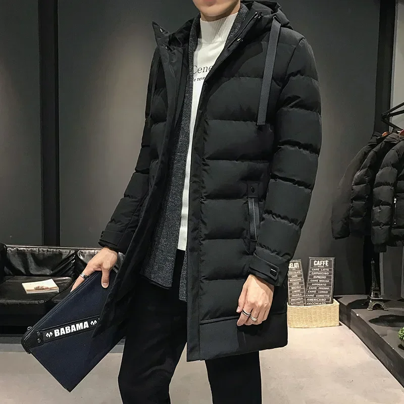 

Длинные пуховые парки, мужские зимние пальто, повседневные зимние парки с капюшоном, пальто, размер 4XL, высокое качество, мужские зеленые теплые парки, мужские