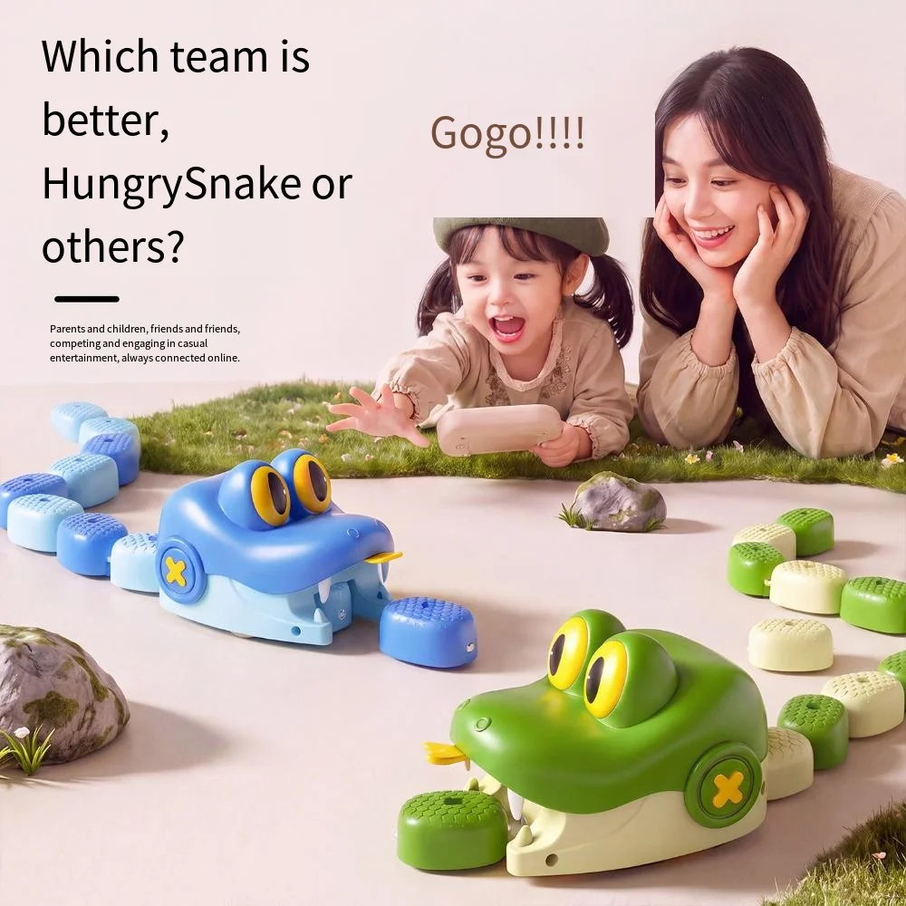 Remote Control Magnetic Eating Snake Toy 2 Players Battle Game Educational Interactive Puzzle Toy Boys Girls Birthday Gift view 3