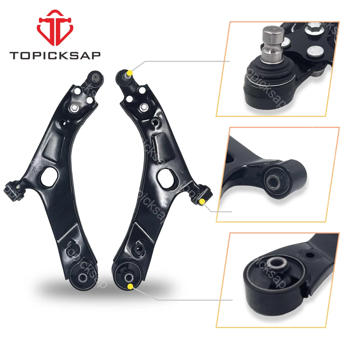 TOPICKSAP Pair of Front Lower Control Arm 2pc Set for Hyundai Tucson Kia Sportage 2010 2011 - 2016 545012S000 545012S100