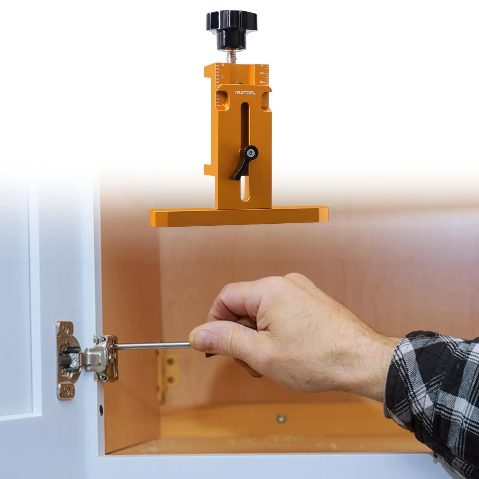 

Cabinet Door Installation Positioner Portable Compact Cabinet Hardware Jig