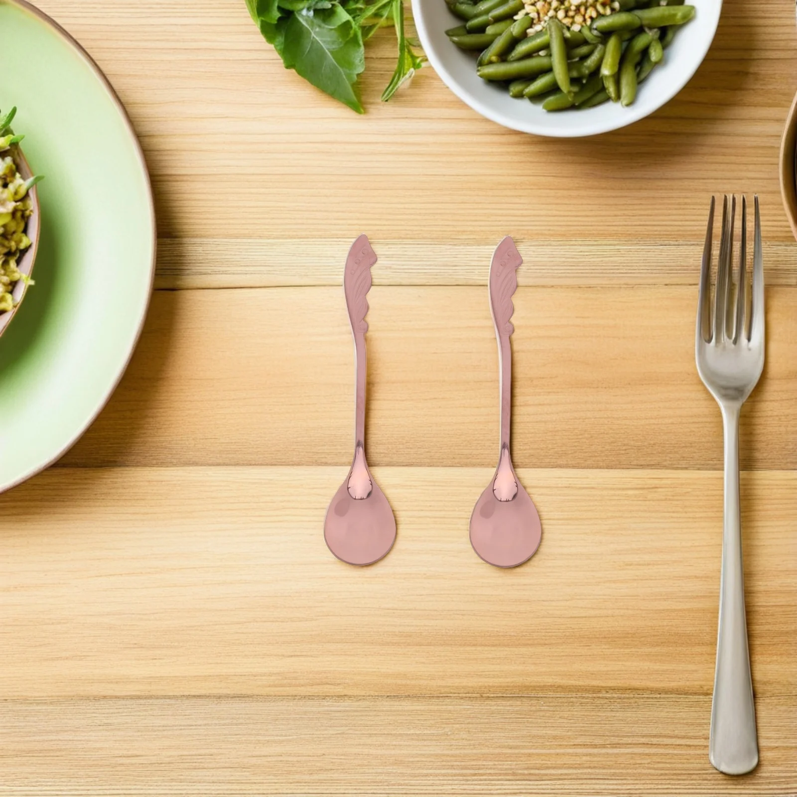 

10pcs Wing Handle Coffee Spoons 5" Stainless Steel Mini Spoons For Espresso Dessert Cappuccino Stirring Tea Party Small Flatware