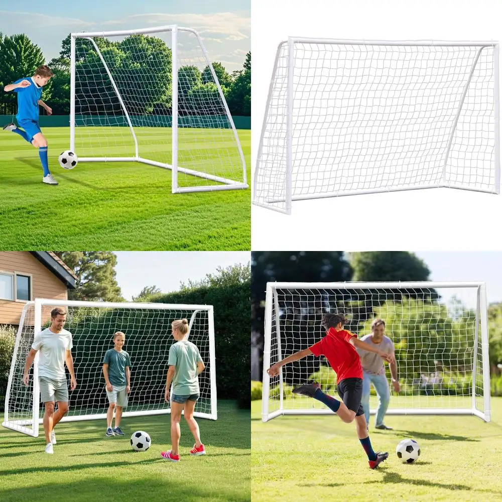 

Регулируемые по размеру футбольные ворота для игр на заднем дворе: варианты 12x6, 10x6.5, 8x5 для детей и взрослых