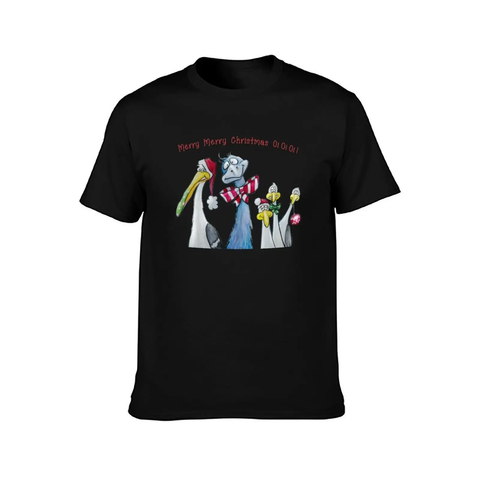 Aussie Bird Mates Christmas T-Shirt, Summer Casual Cotton Tee, Oversized Streetwear Tops, Vintage Graphic Print, 100% Cotton