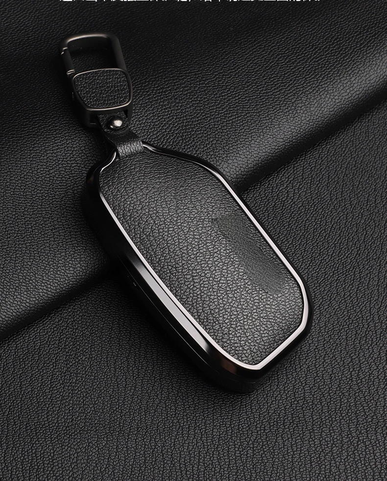 Suitable For BMW  X1 X6 X7 740Li 735Li  Aluminium Alloy + Sheepskin Leather Car Remote Key Case Cover