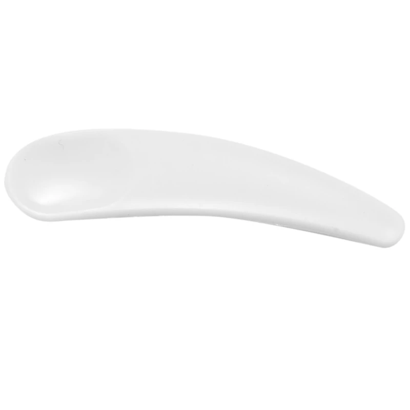 100Pcs Mini Cosmetic Spatula Scoop Disposable White Plastic Mask Spatula Spoons