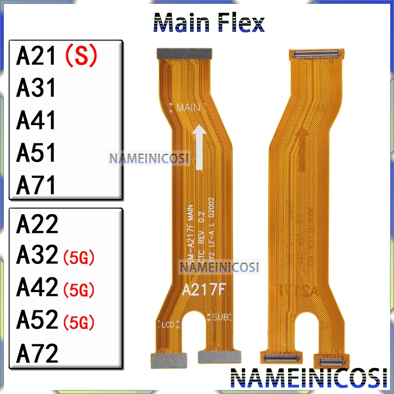 Motherboard Connector Cable for Samsung Galaxy A52 A72 A21 A21S A31 A41 A51 A71 A22 A32 A42 4G 5G Main Board Flex