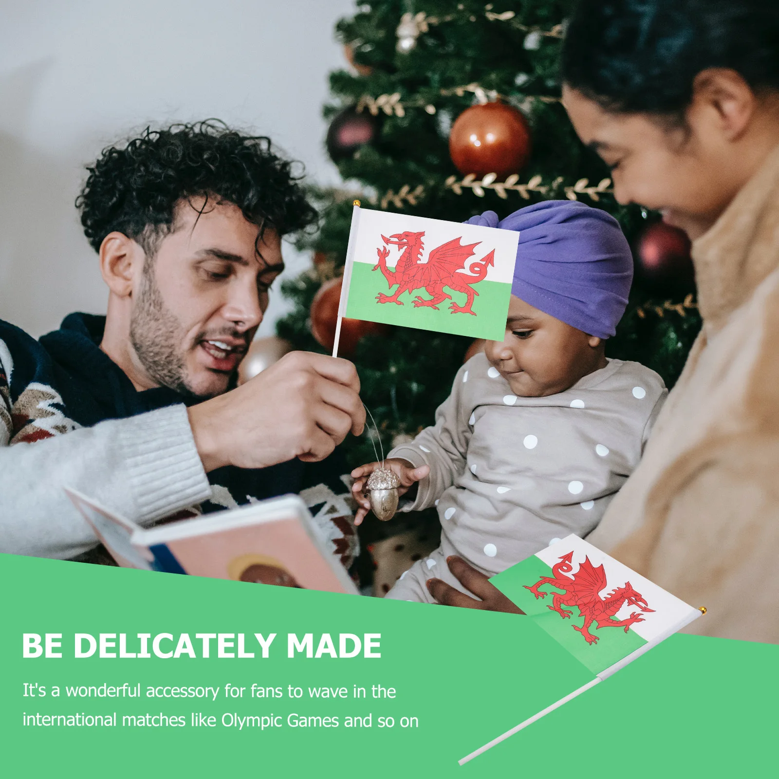 

20Pcs Hand Waving Flags Mini Welsh Polyester Flags for Desk Use School Projects Parades and International Events