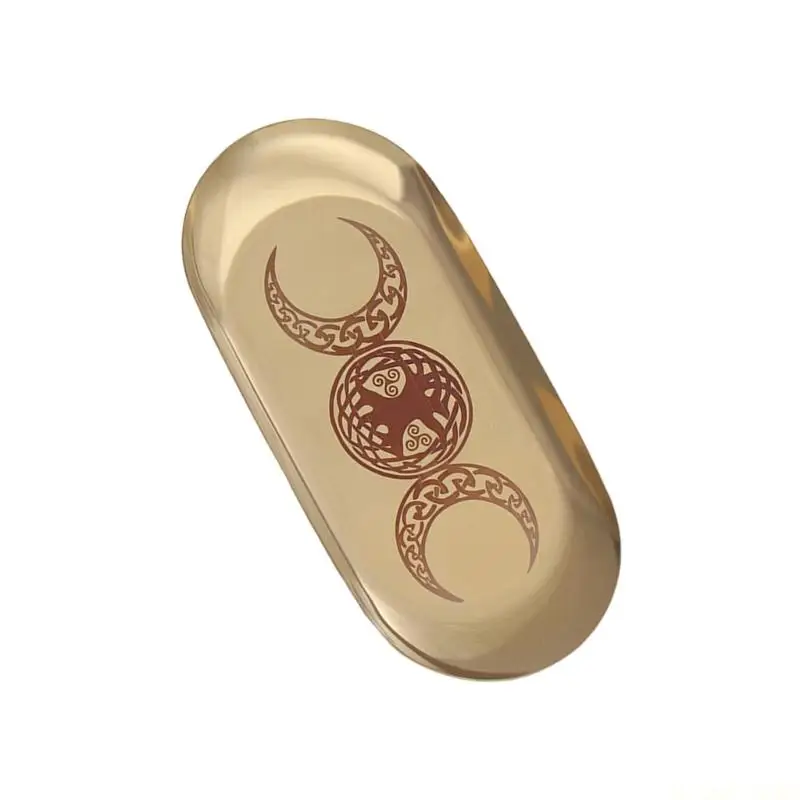 M5TC Oval Tray Pentacle Tray Stainless Steel Jewelry Tray Decorative Serving Tray