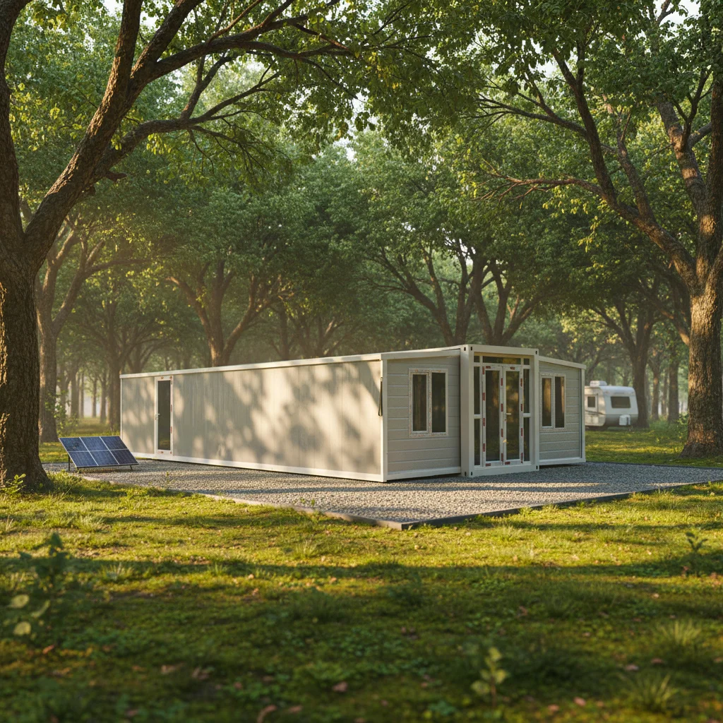 Customized 20ft Modular Foldable Prefab Container Home for Man Cave Expandable House Promotion