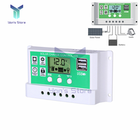 30A 20A 10A 12V 24V PWM Solar Charge and Discharge Controller battery charger PV Regulator for Lead acid Li-ion lithium battery