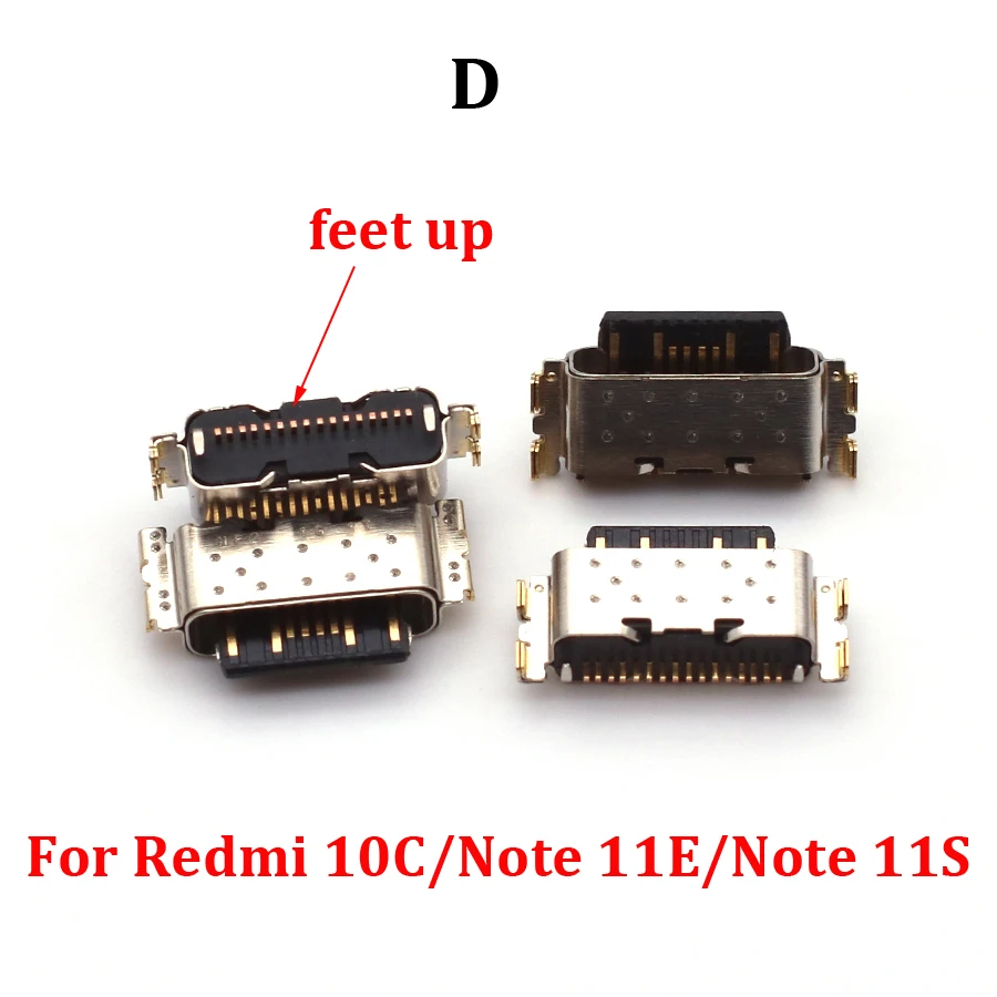 10pcs USB Charging Port For Xiaomi Civi Redmi K50 10C Note 11 E Pro/11S/11E/11Pro/Note11S/Note11 Pro+/Pad 5 Charger Connector