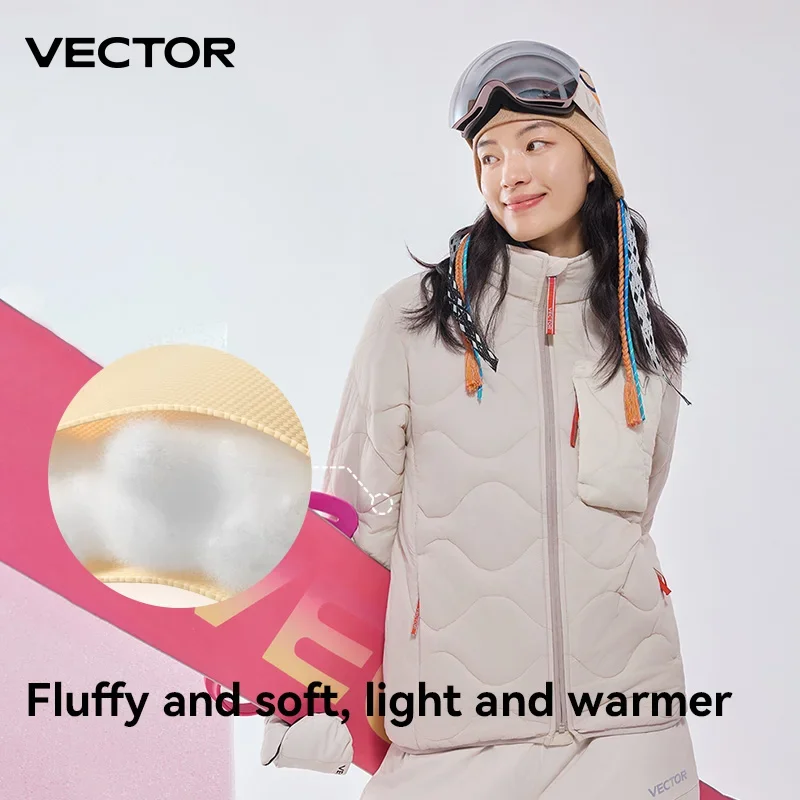 VECTOR Blaze P Cotton Skiing Mid Layer Cotton Jacket Keeps Warm Locks in Heat Isolates Sweat Indoor and Outdoor Skiing Sports